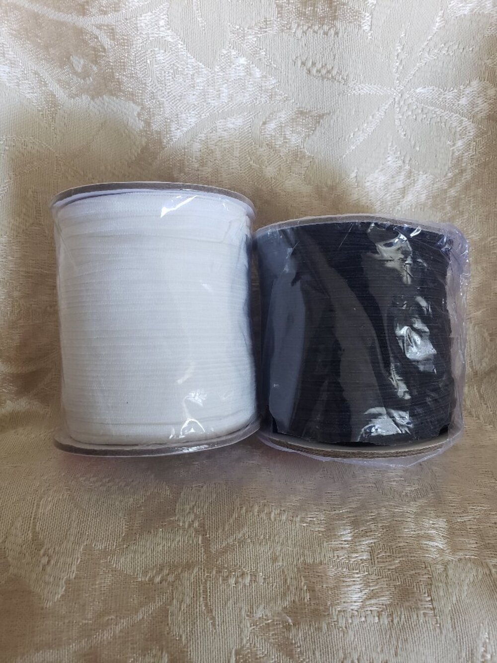 2 Rolls Sewing Elastic White And Black 3mm